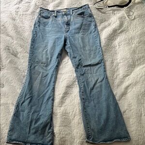 Madewell Blue Flare Wide Leg Jeans